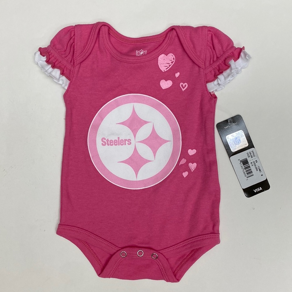 NWT NFL Steelers Pink Onesie
